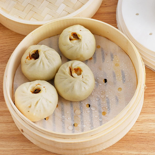 Wholesale Silicone Coated Steamer Paper with 8 Inch Diameter