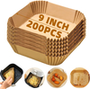 Wholesale Air Fryer Paper Liner 9*9 Inch with Food Grade Silicone Coated